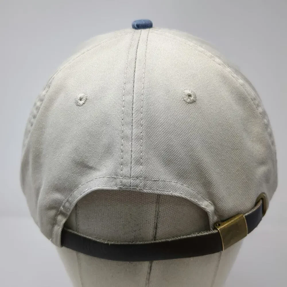 Headshot Baseball Cap Beige Blue One Size Sanibel Island Strapback Hat Cotton
